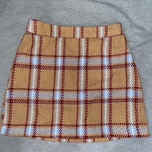 Plaid mini skirt